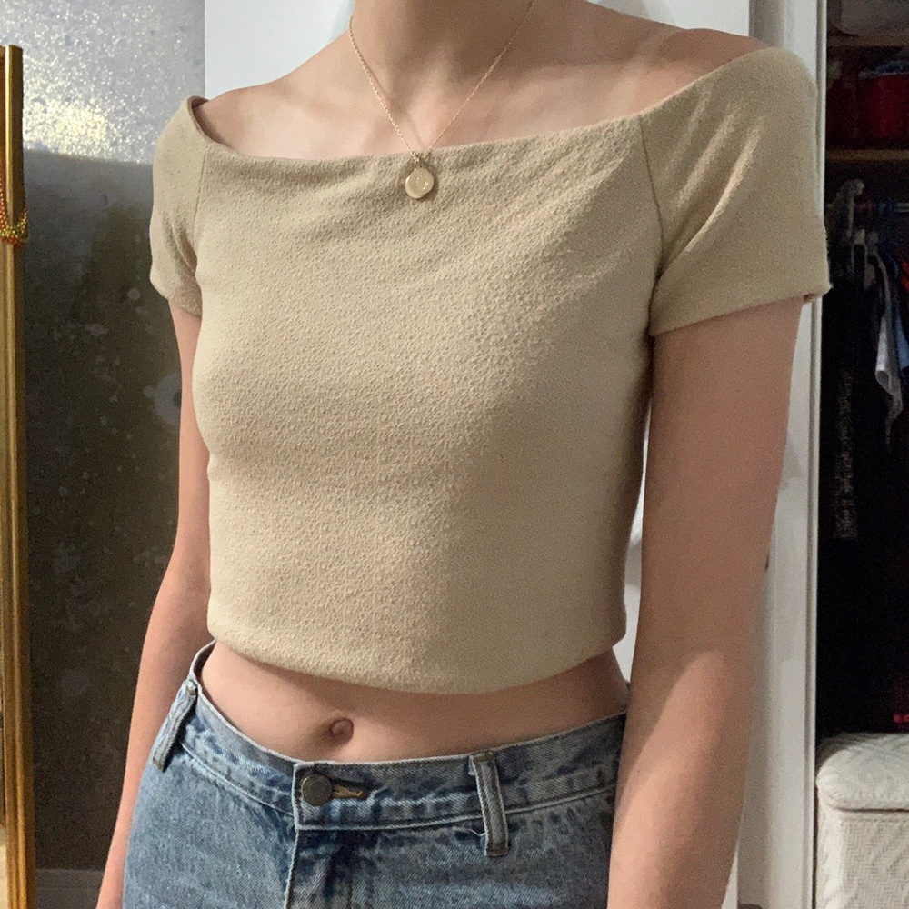 Nude crop top